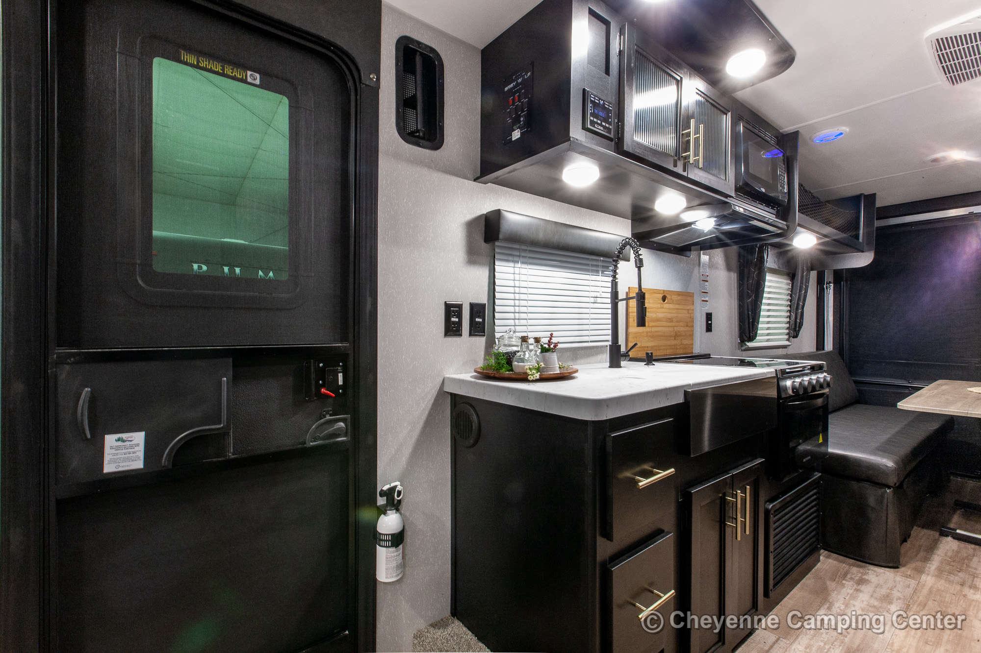 2022 Forest River Cherokee Grey Wolf 22RR Toy Hauler Travel Trailer Interior Image