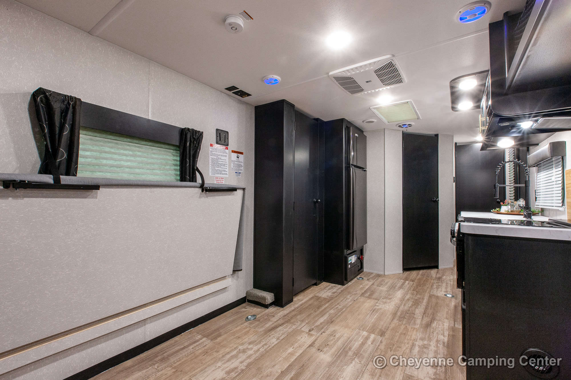 2022 Forest River Cherokee Grey Wolf 22RR Toy Hauler Travel Trailer Interior Image