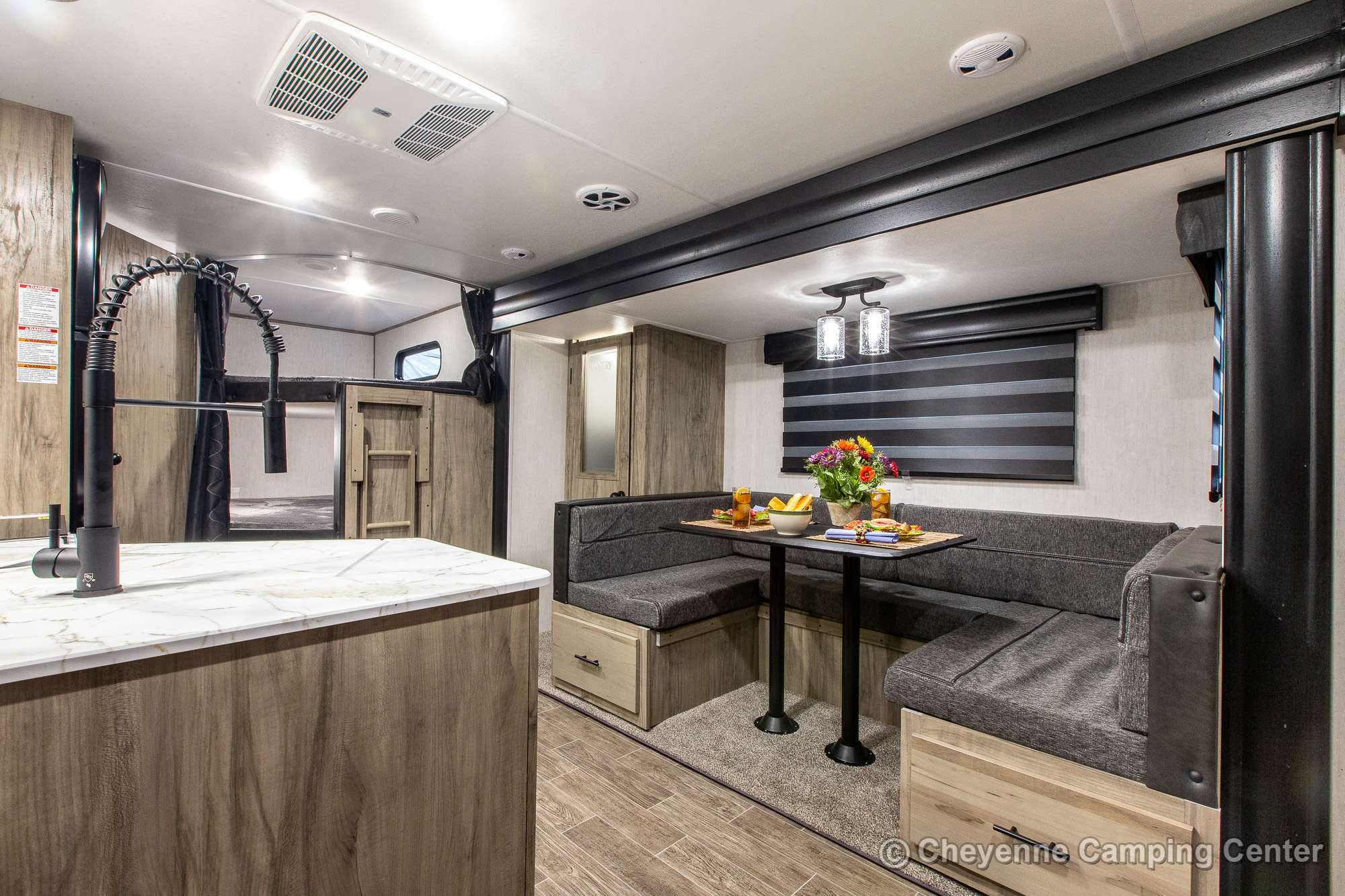 2022 Forest River Cherokee Alpha Wolf 23DBH-L Bunkhouse Travel Trailer Interior Image