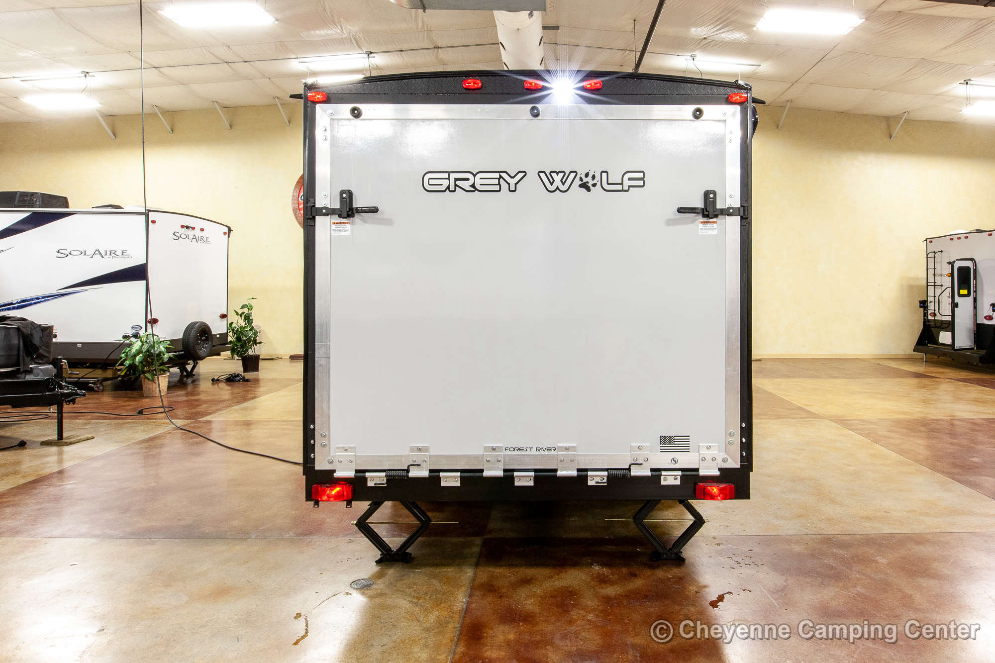 2022 Forest River Cherokee Grey Wolf 18RR Toy Hauler Travel Trailer Exterior Image